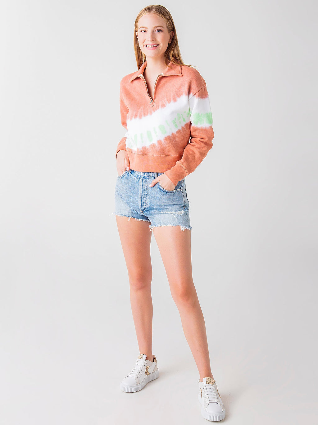 Re/Done Women's 70s Half-Zip