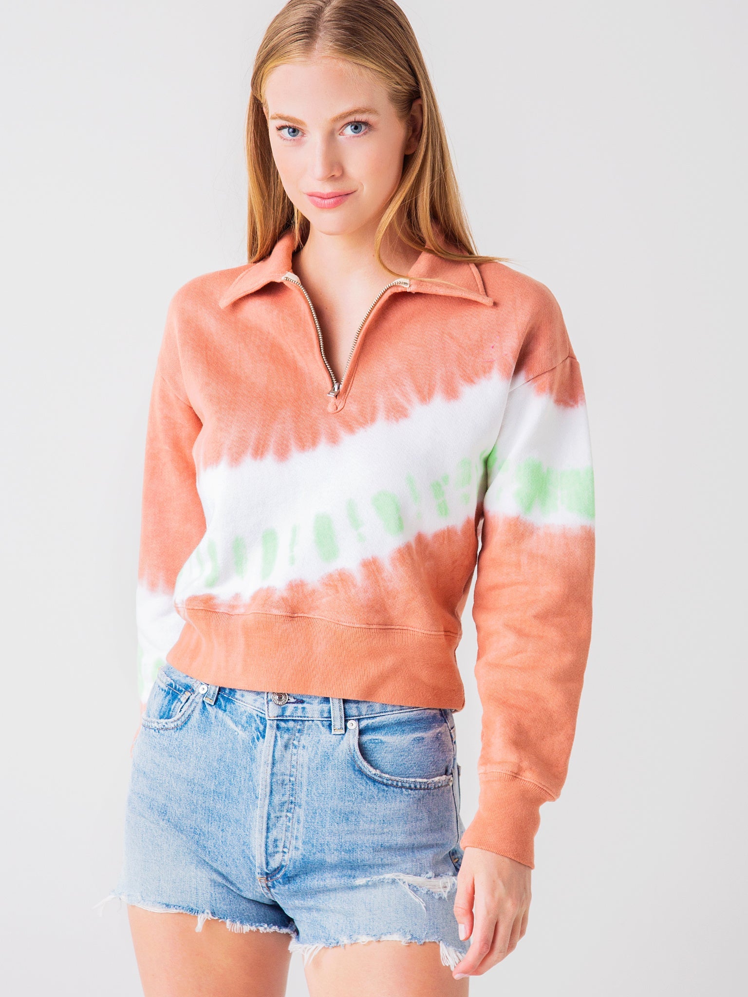 Re/Done Women's 70s Half-Zip