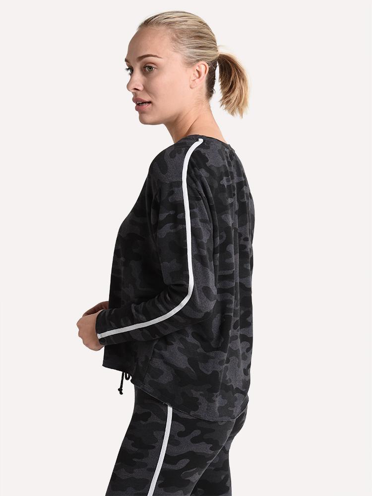 Sundry Camo Cut Off Sweatshirt