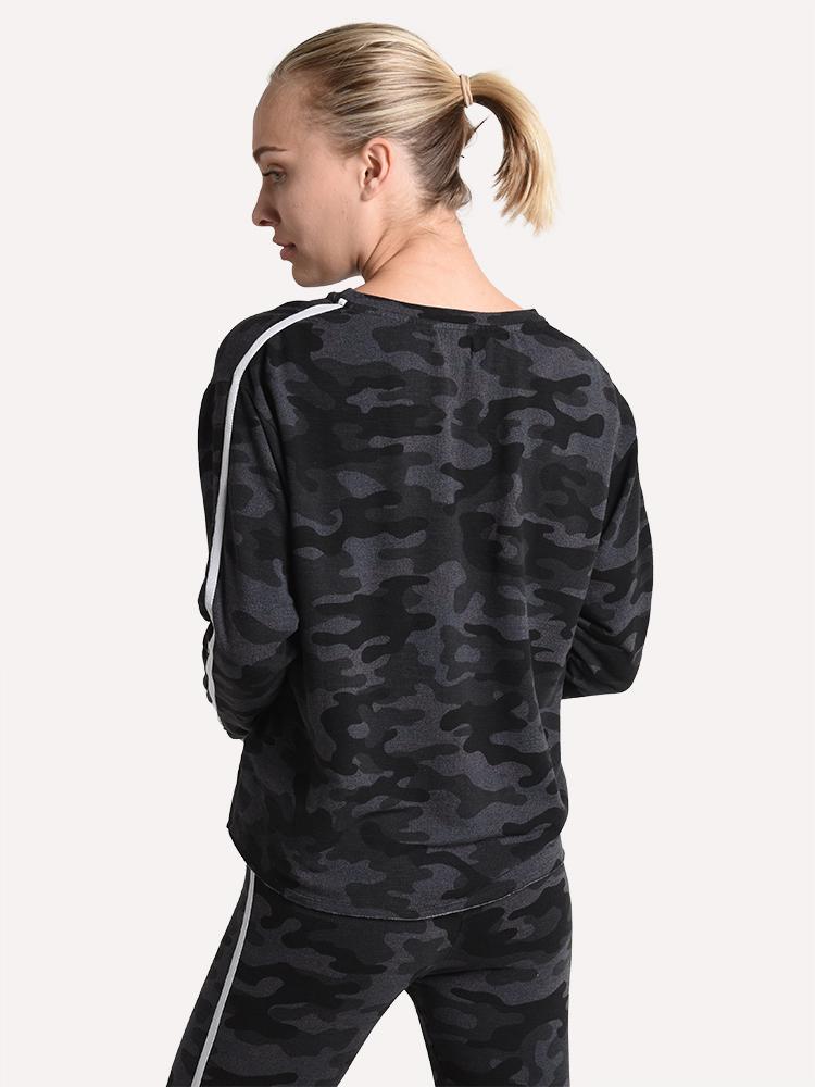 Sundry Camo Cut Off Sweatshirt