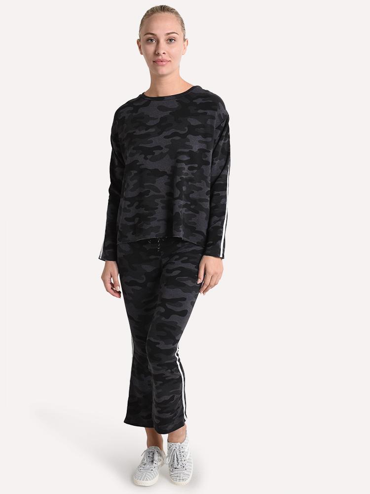 Sundry Camo Cut Off Sweatshirt