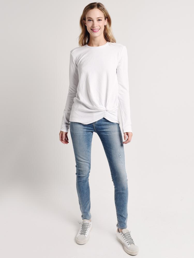 Stateside Long Sleeve Viscose Front Twist Fleece