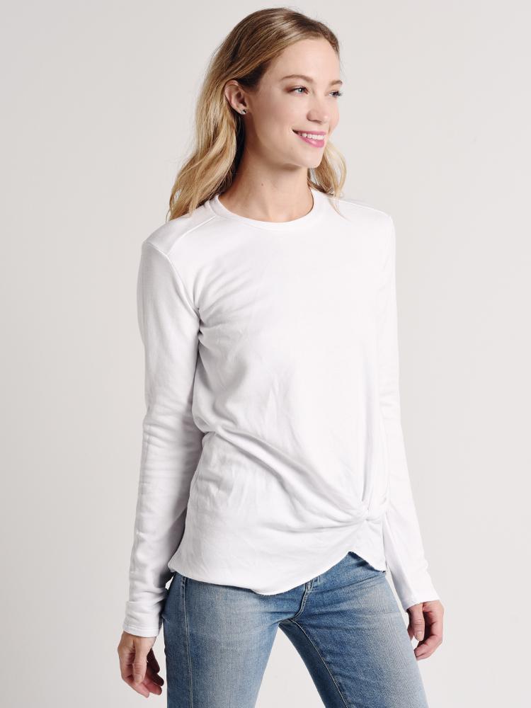 Stateside Long Sleeve Viscose Front Twist Fleece