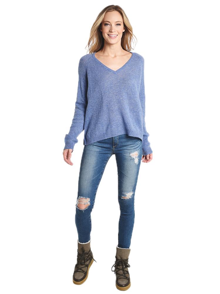 Jumper 1234 Loose Knit V-Neck Sweater