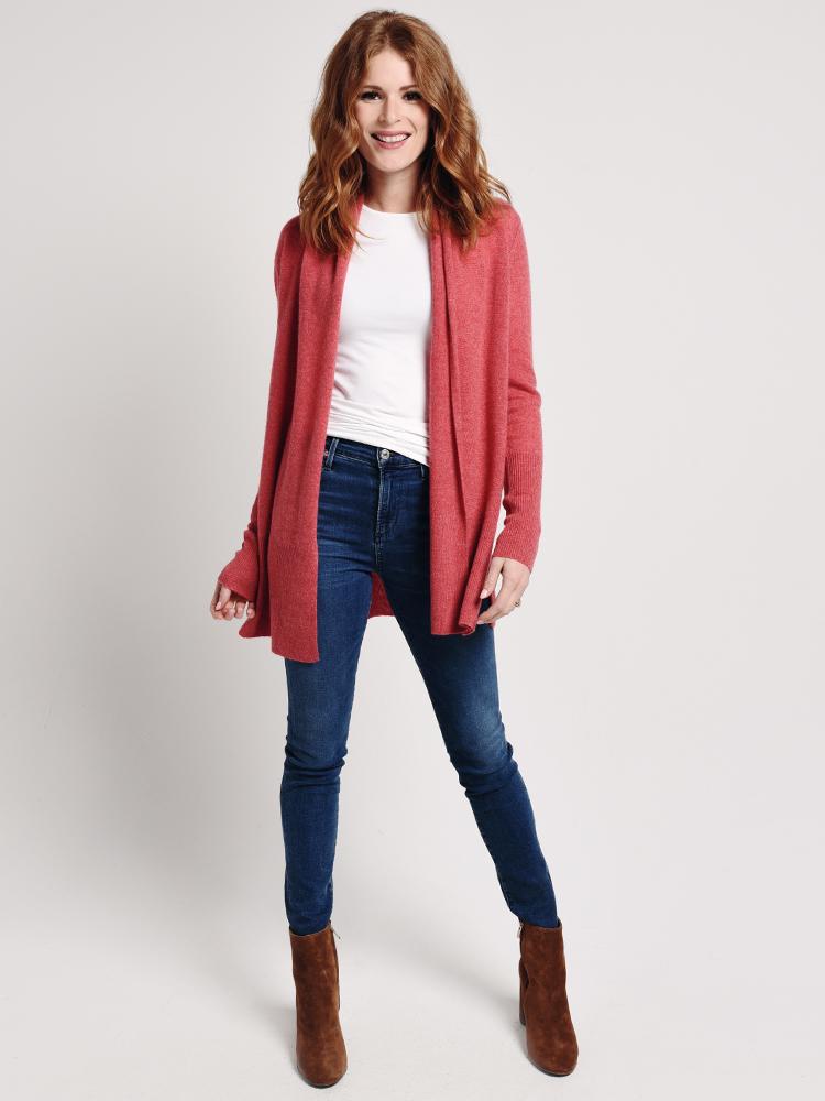 White + Warren High Rib Cardigan