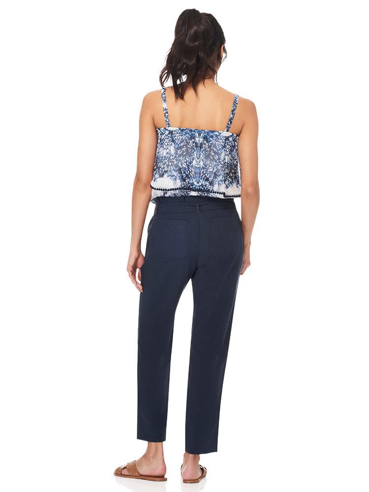 Ecru Waist Paperbag Waist Pant