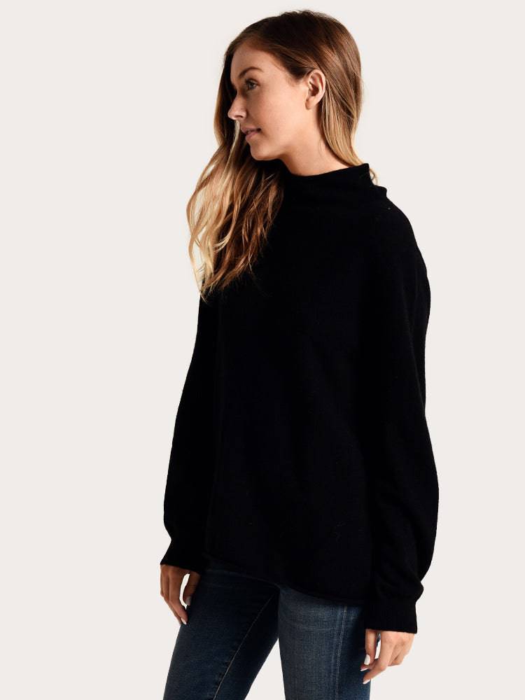 White + Warren Blouson Sleeve Rollneck Sweater