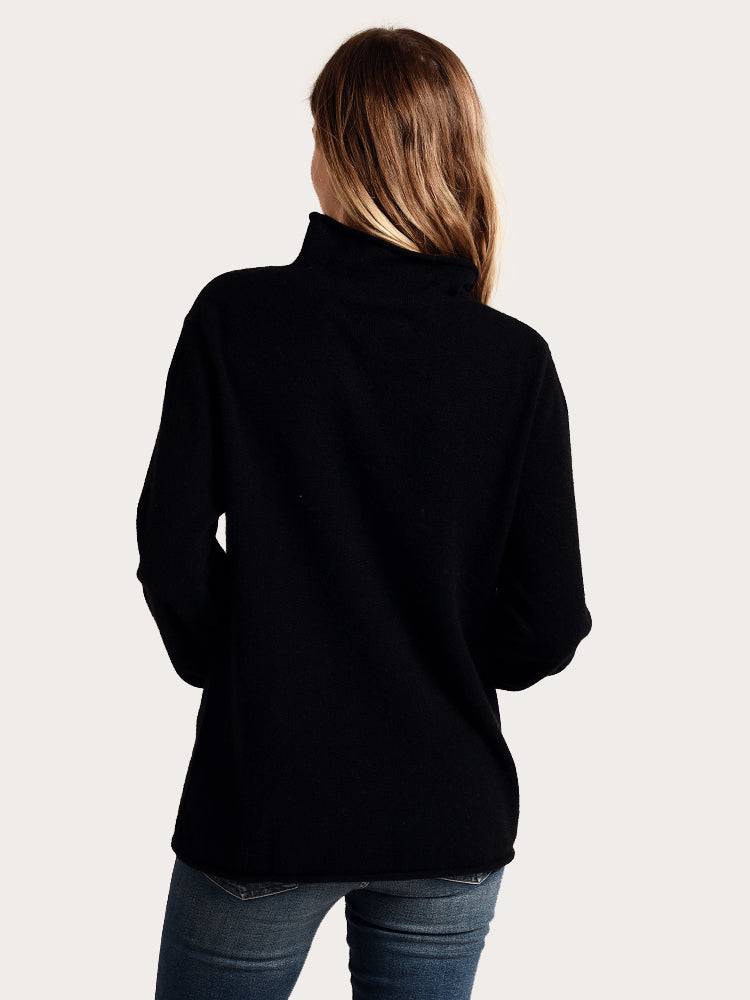 White + Warren Blouson Sleeve Rollneck Sweater