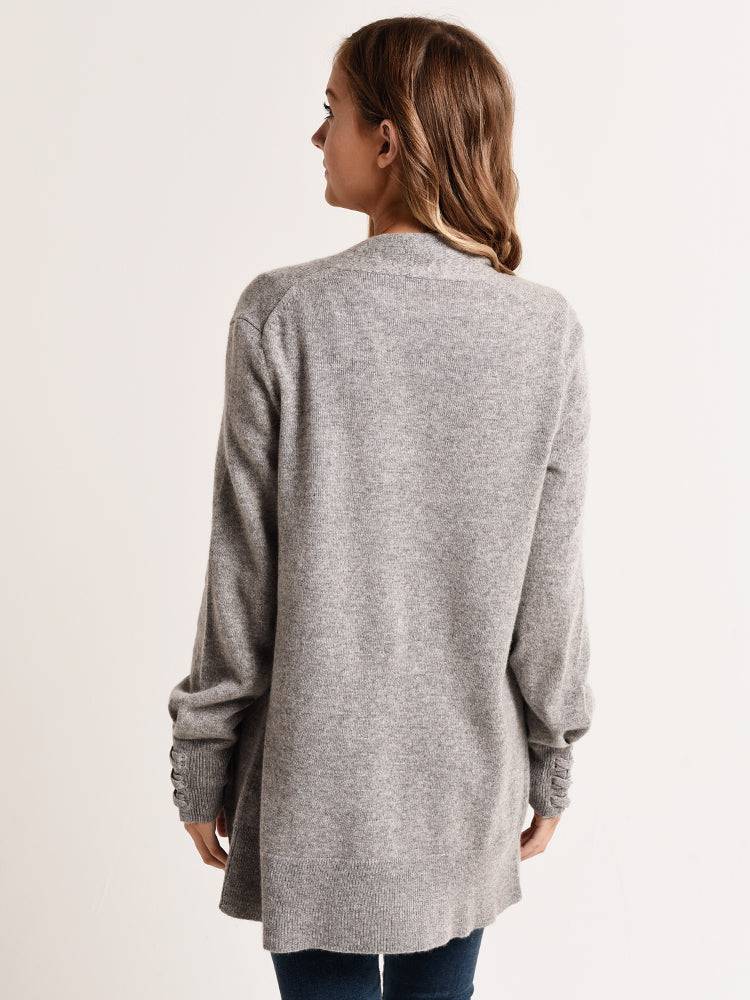 White + Warren Corset Cuff Cardigan