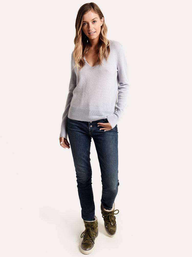 White + Warren Soft V Neck Sweater