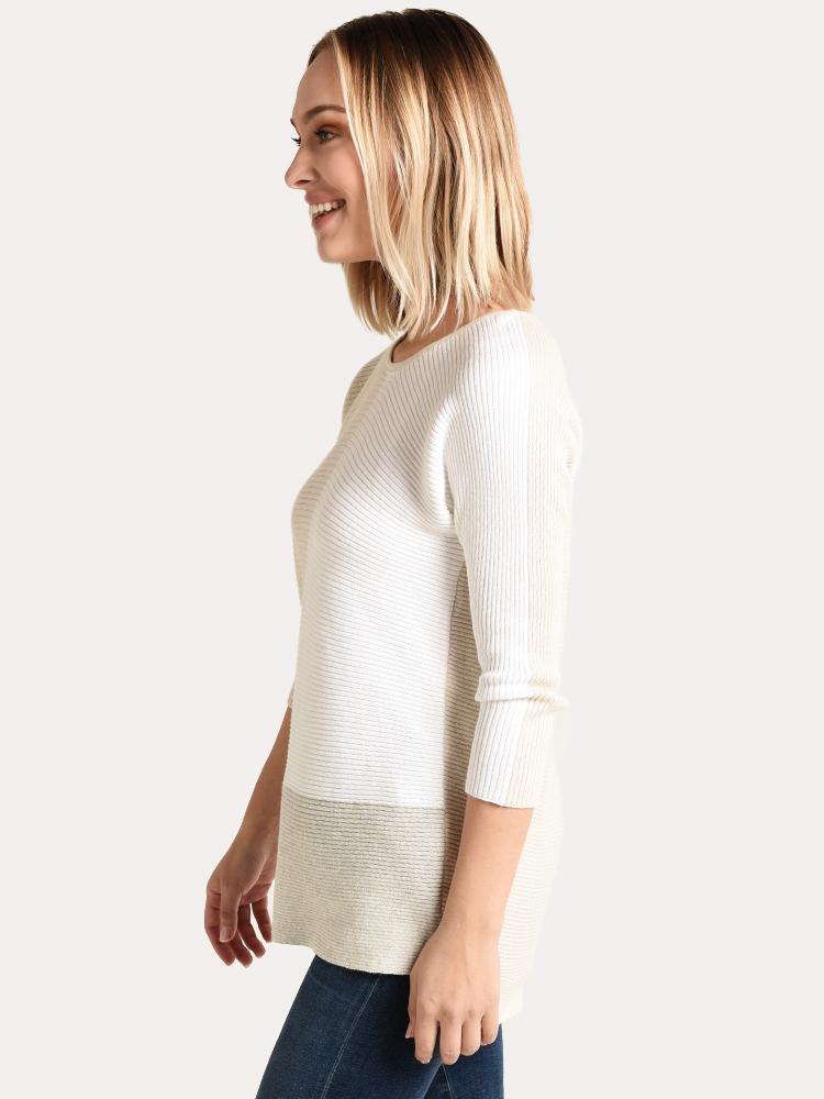 Project J Color Block Crew Sweater