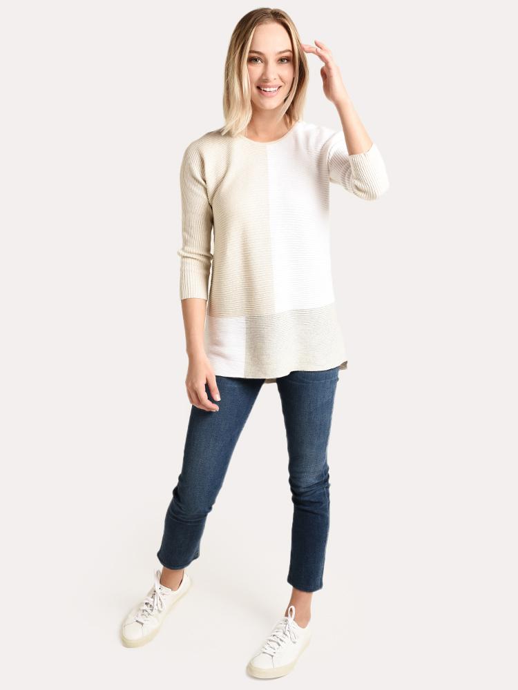 Project J Color Block Crew Sweater