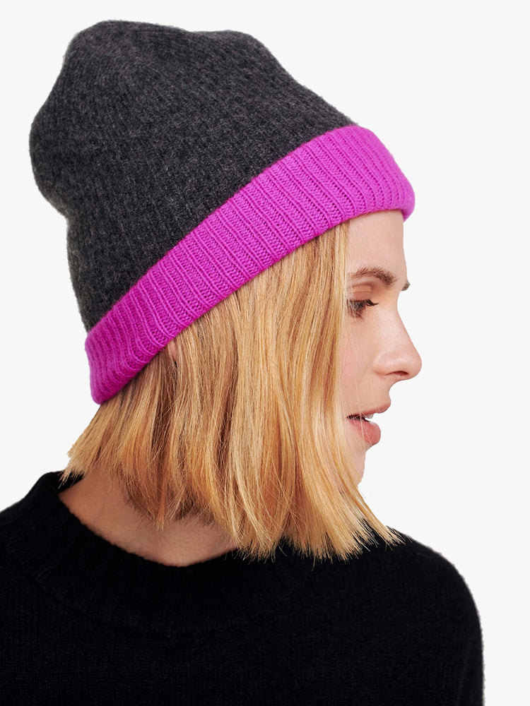 White + Warren Women’s Reversible Plush Rib Beanie