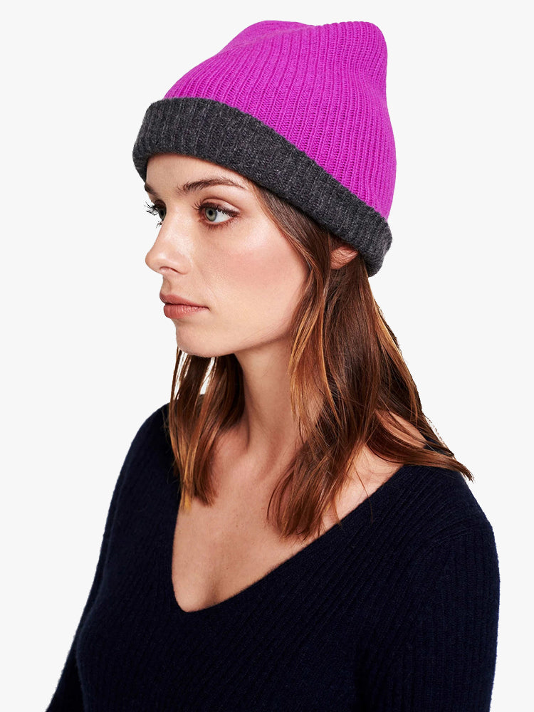 White + Warren Women’s Reversible Plush Rib Beanie