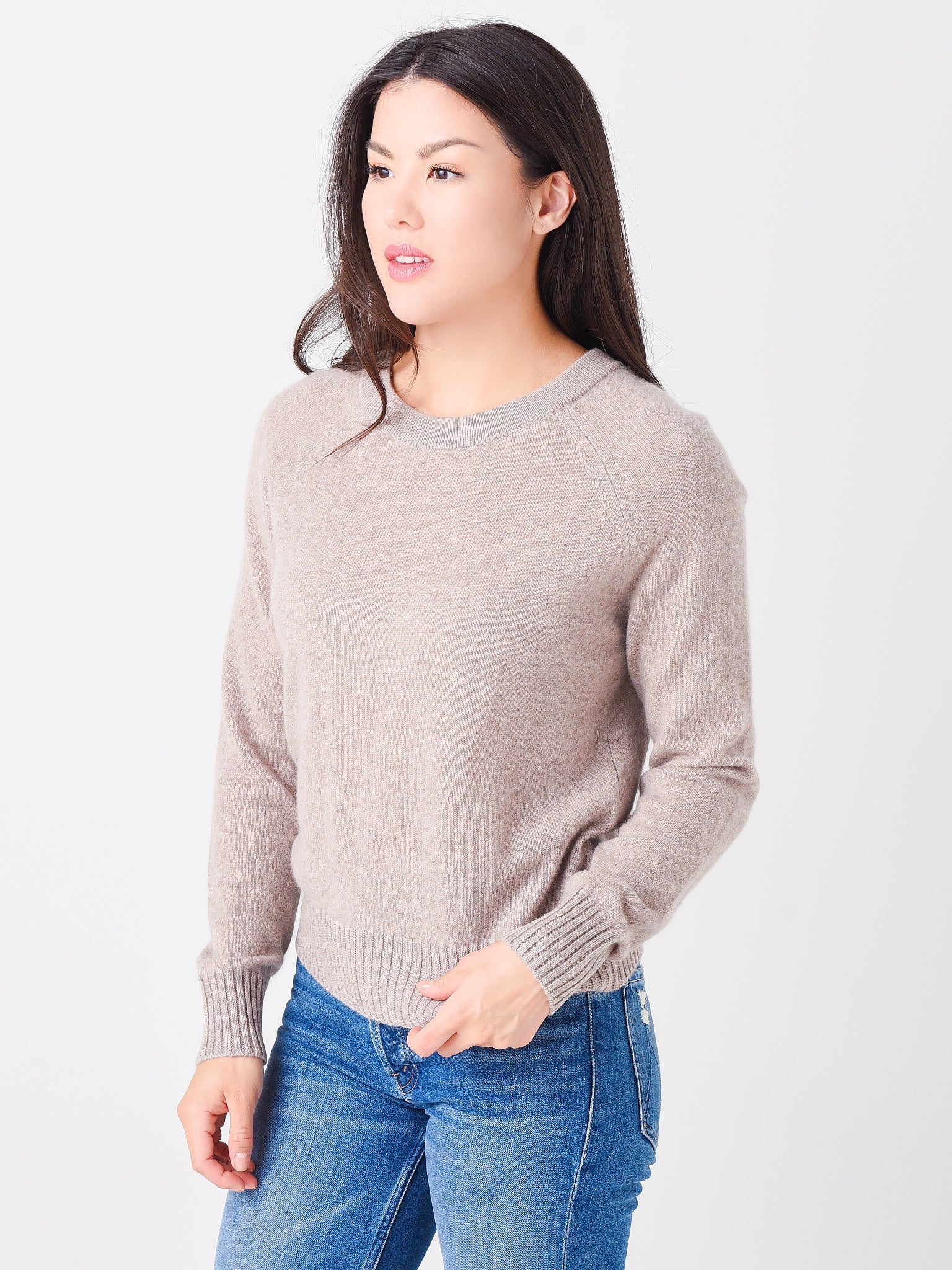 White + Warren Women's Cashmere Long Sleeve Sweatshirt
