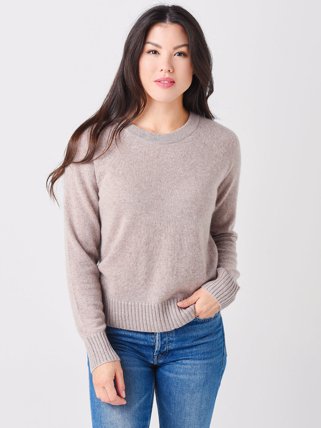 White + Warren Women's Cashmere Long Sleeve Sweatshirt
