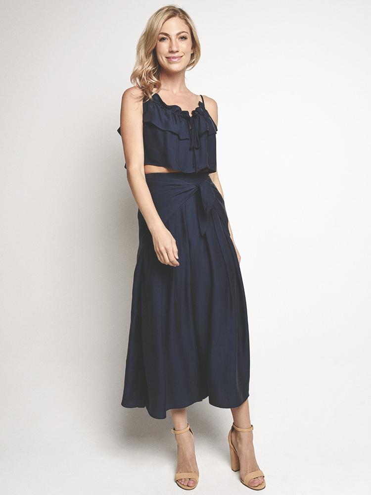 Milly Cropped Sarong Tie Pant