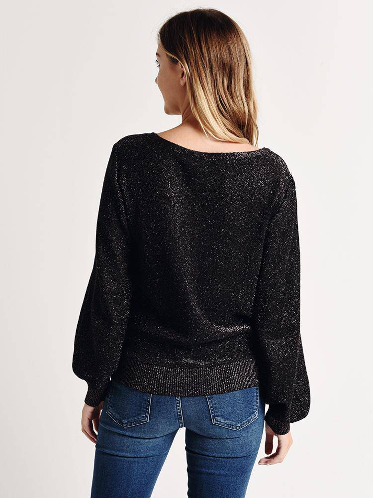 Milly Shimmer Metallic Pullover