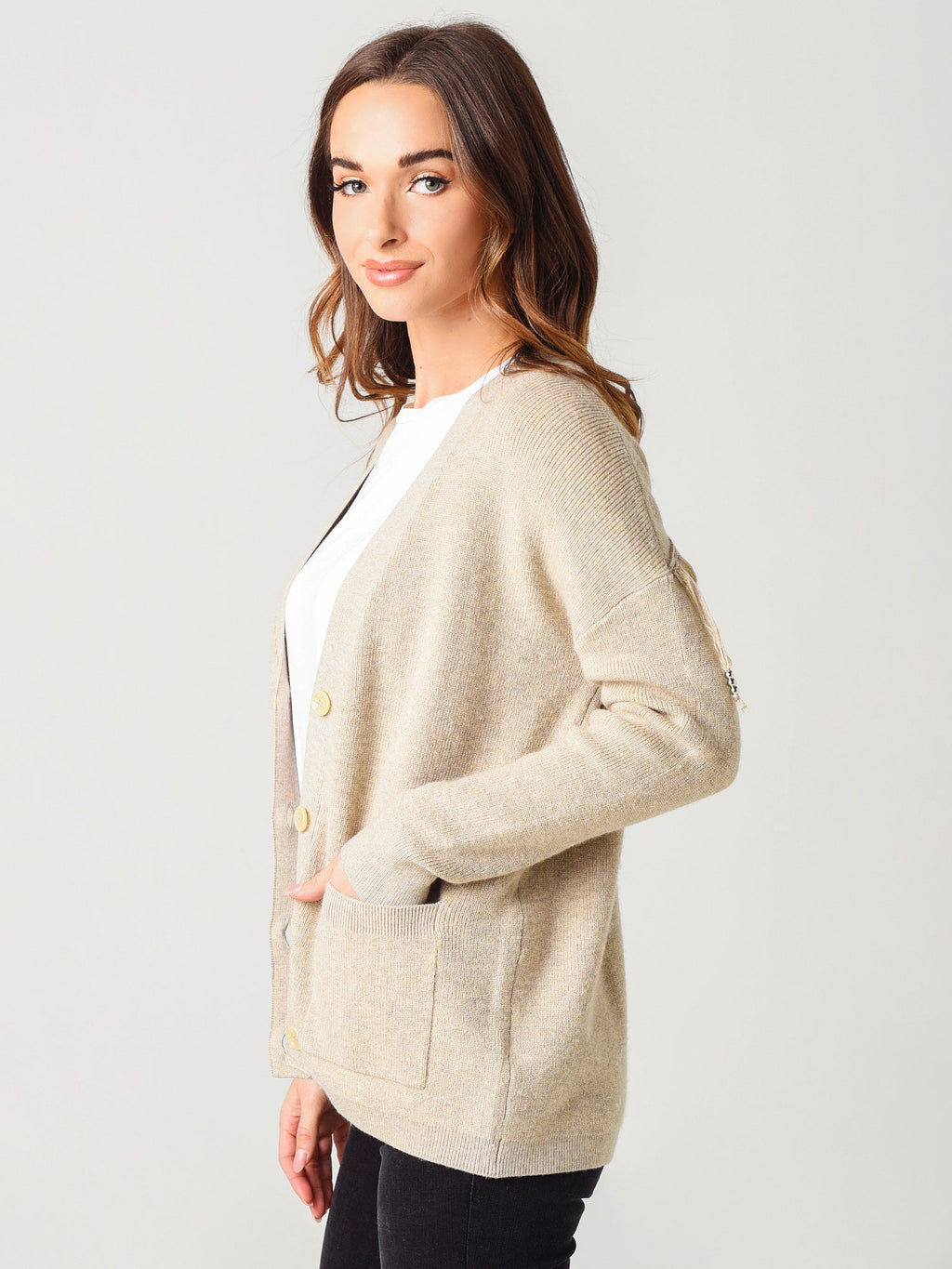 One Grey Day Women's Dundas Fringe Cardigan