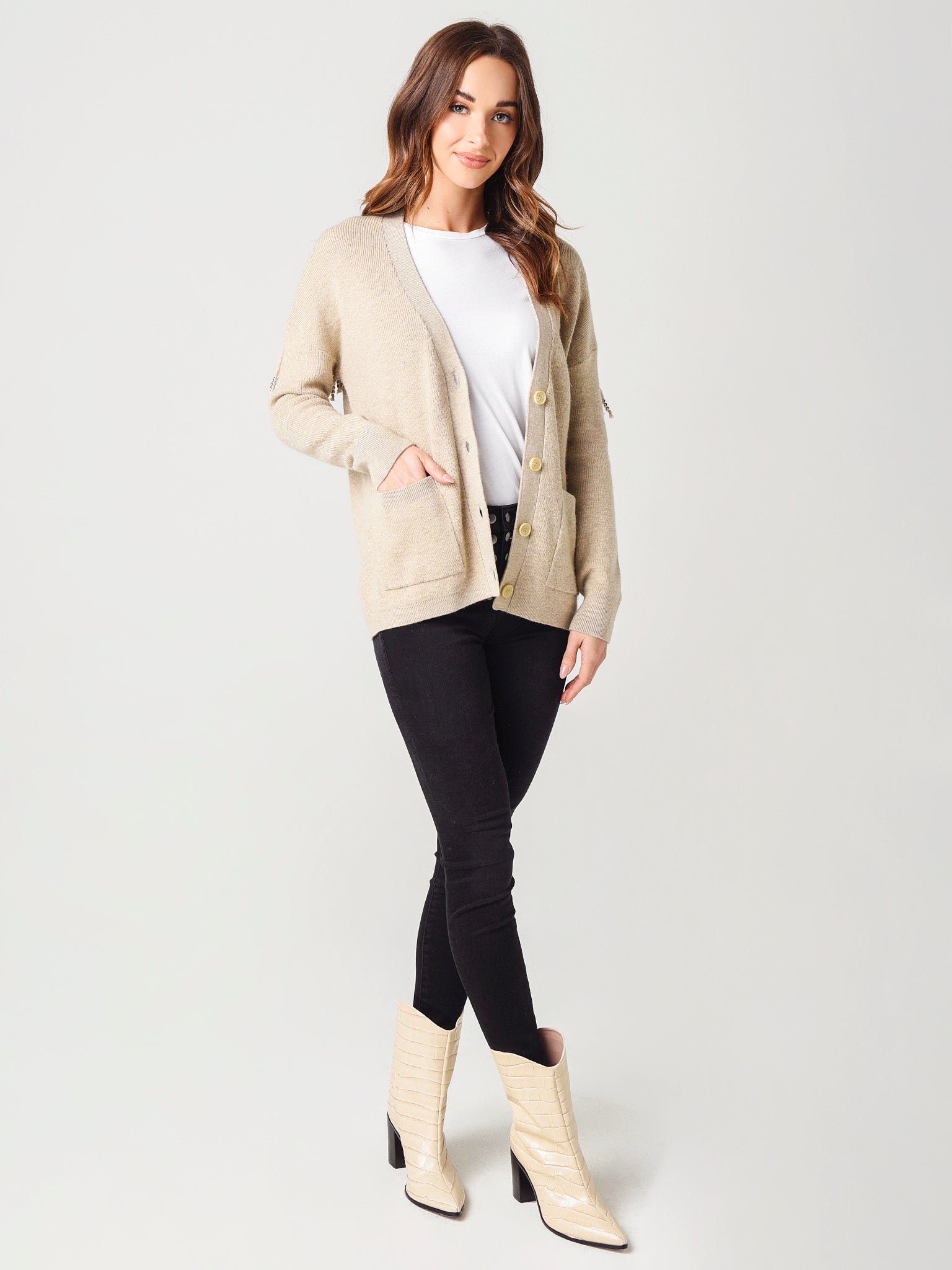 One Grey Day Women's Dundas Fringe Cardigan