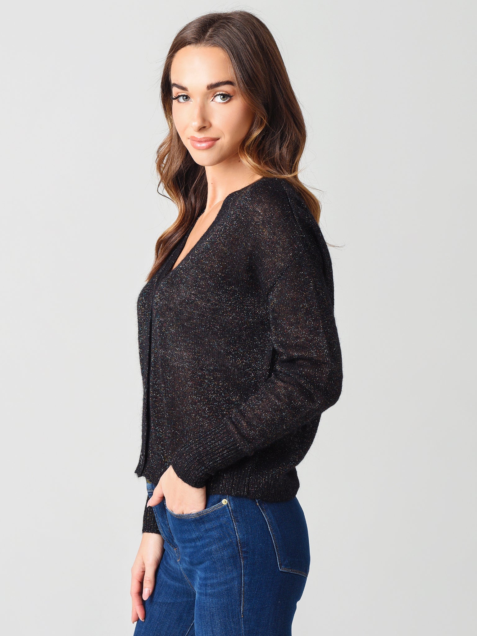 One Grey Day Women's Maxwell Sparkle Cardigan