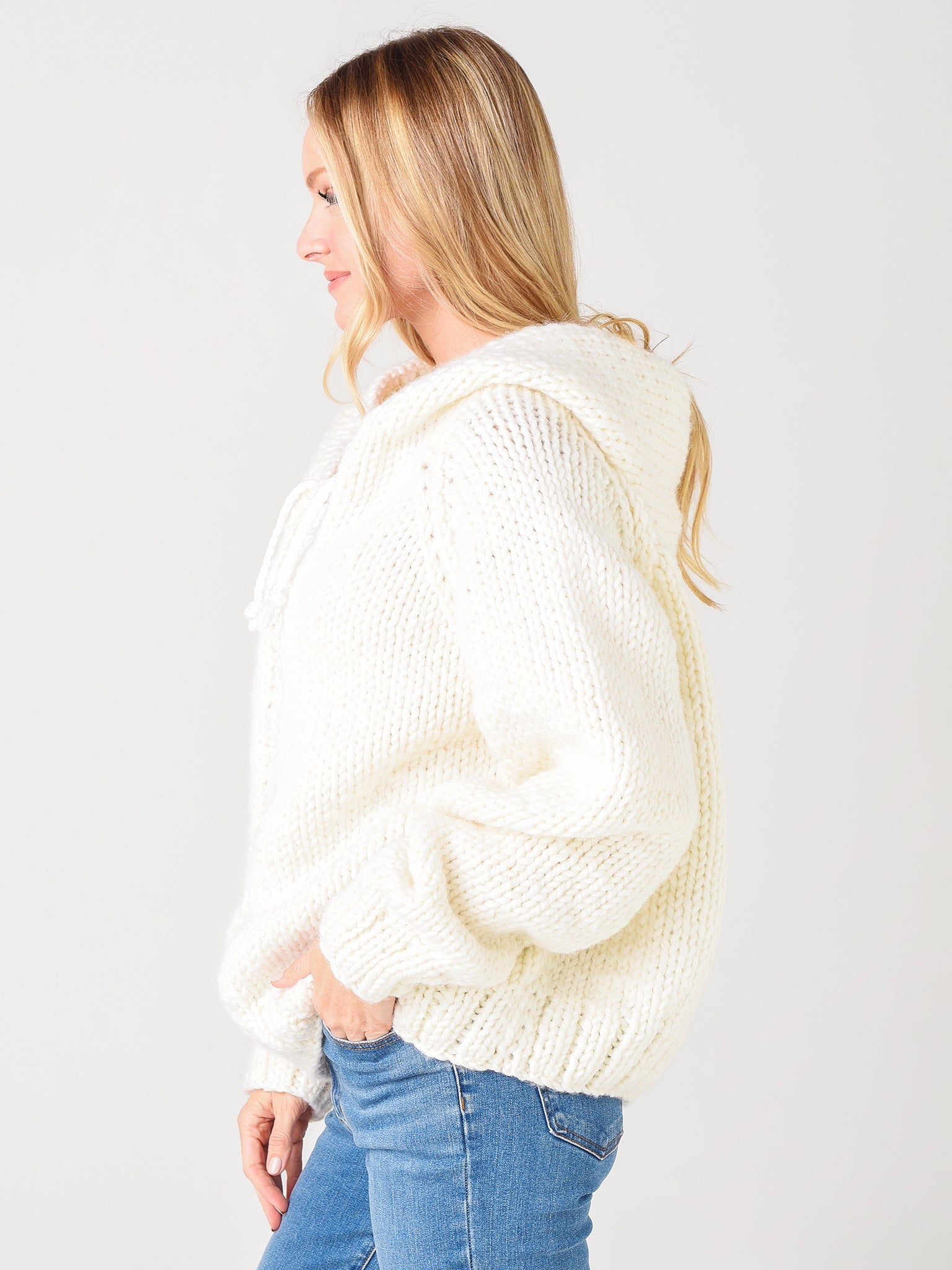 Gogo Women's Lace-Up Hoodie Sweater