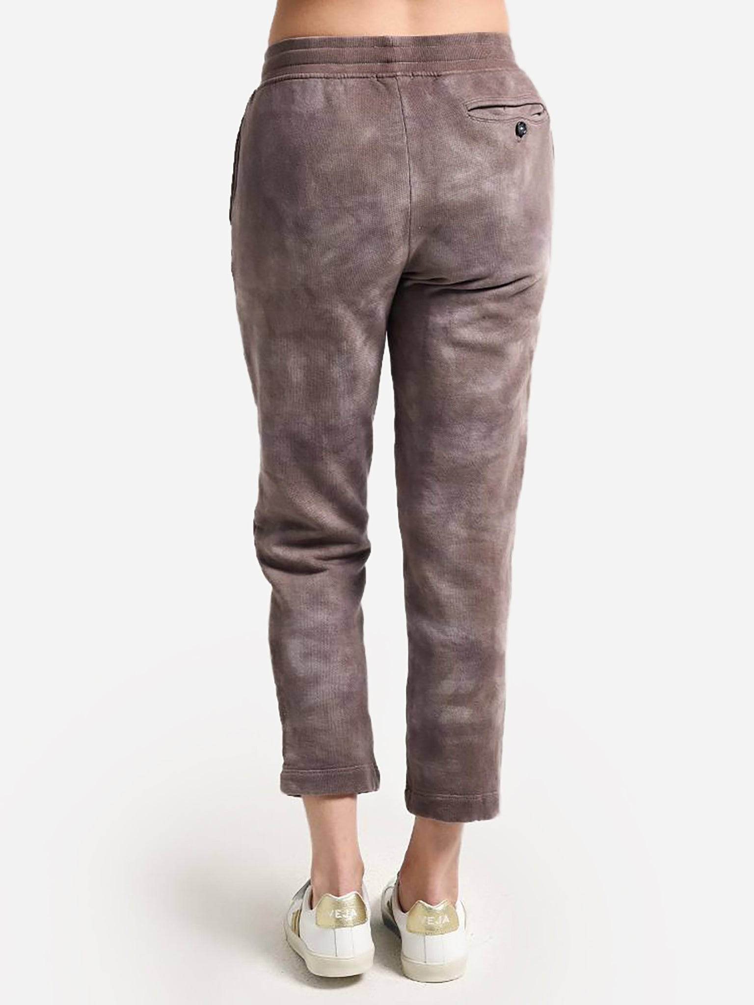 ATM Women's Tie Dye French Terry Pull-On Cropped Pant