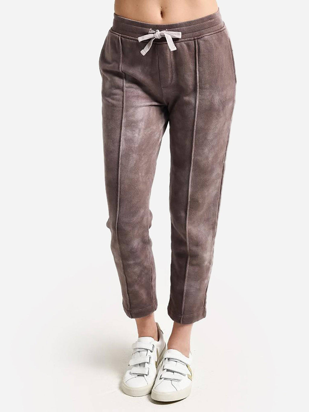 ATM Women's Tie Dye French Terry Pull-On Cropped Pant