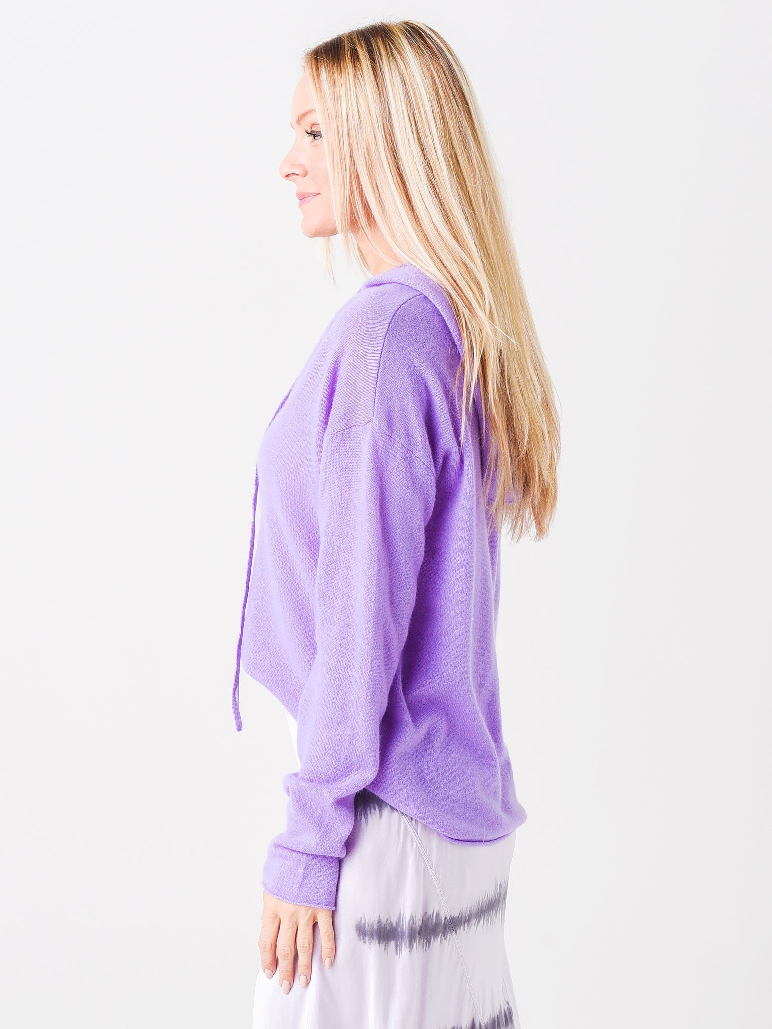 ATM Women's Cashmere Boho Pullover Hoodie