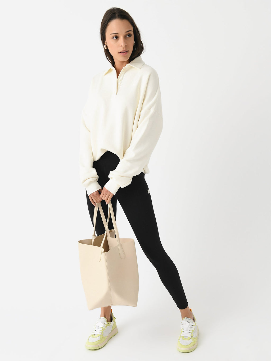 Eterne Women's Oversized Polo Sweatshirt