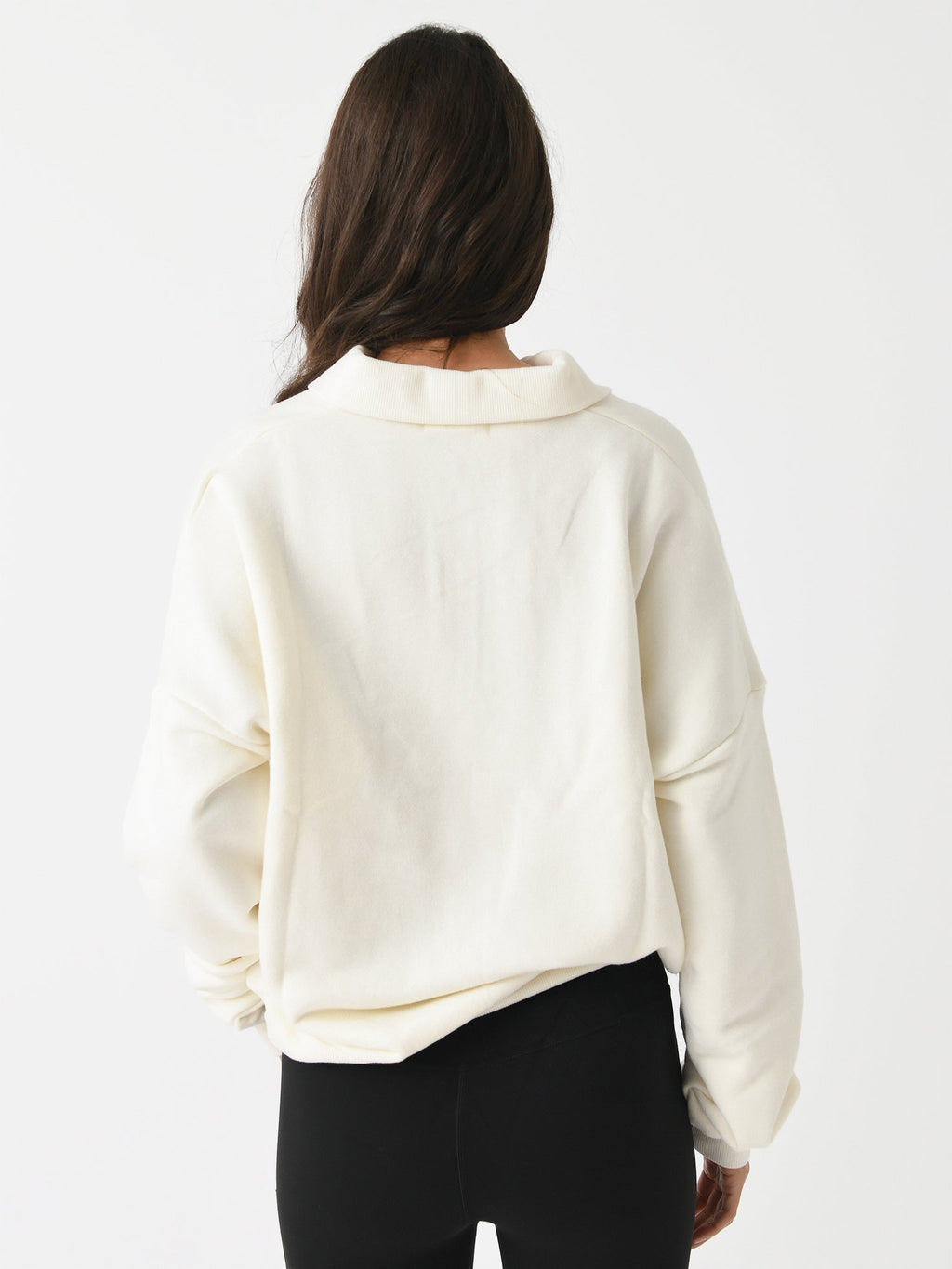 Eterne Women's Oversized Polo Sweatshirt