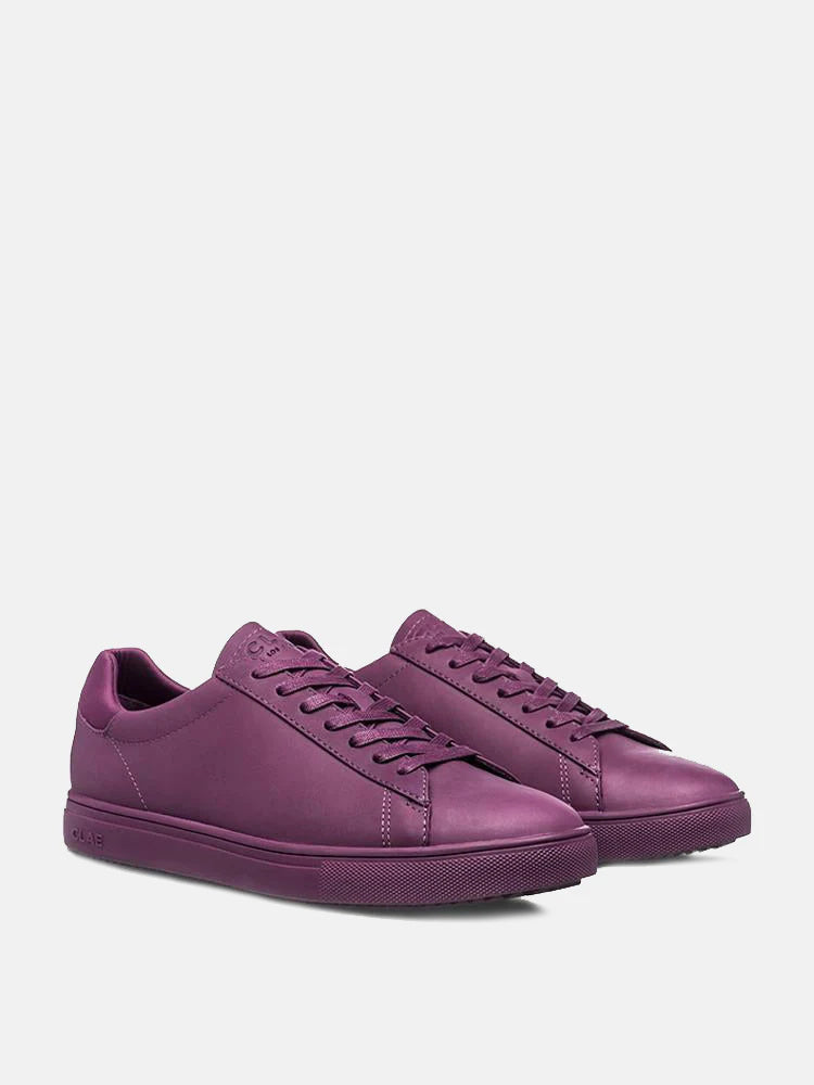 CLAE Bradley Plum Full Grain Leather Sneakers