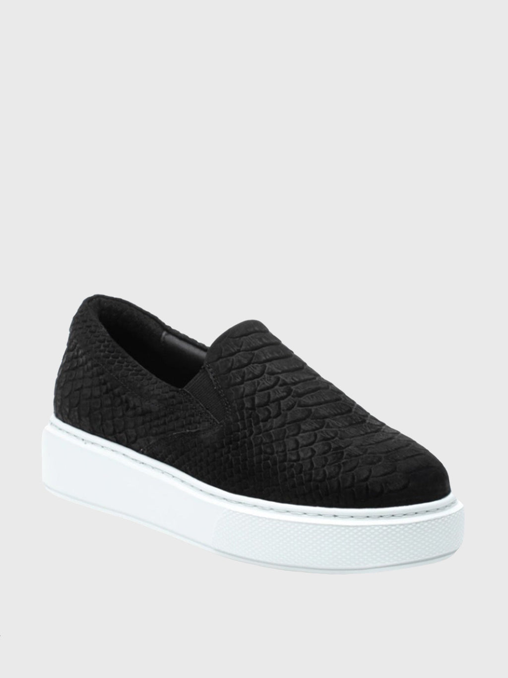 J/Slides Delia Black Embossed Sneaker