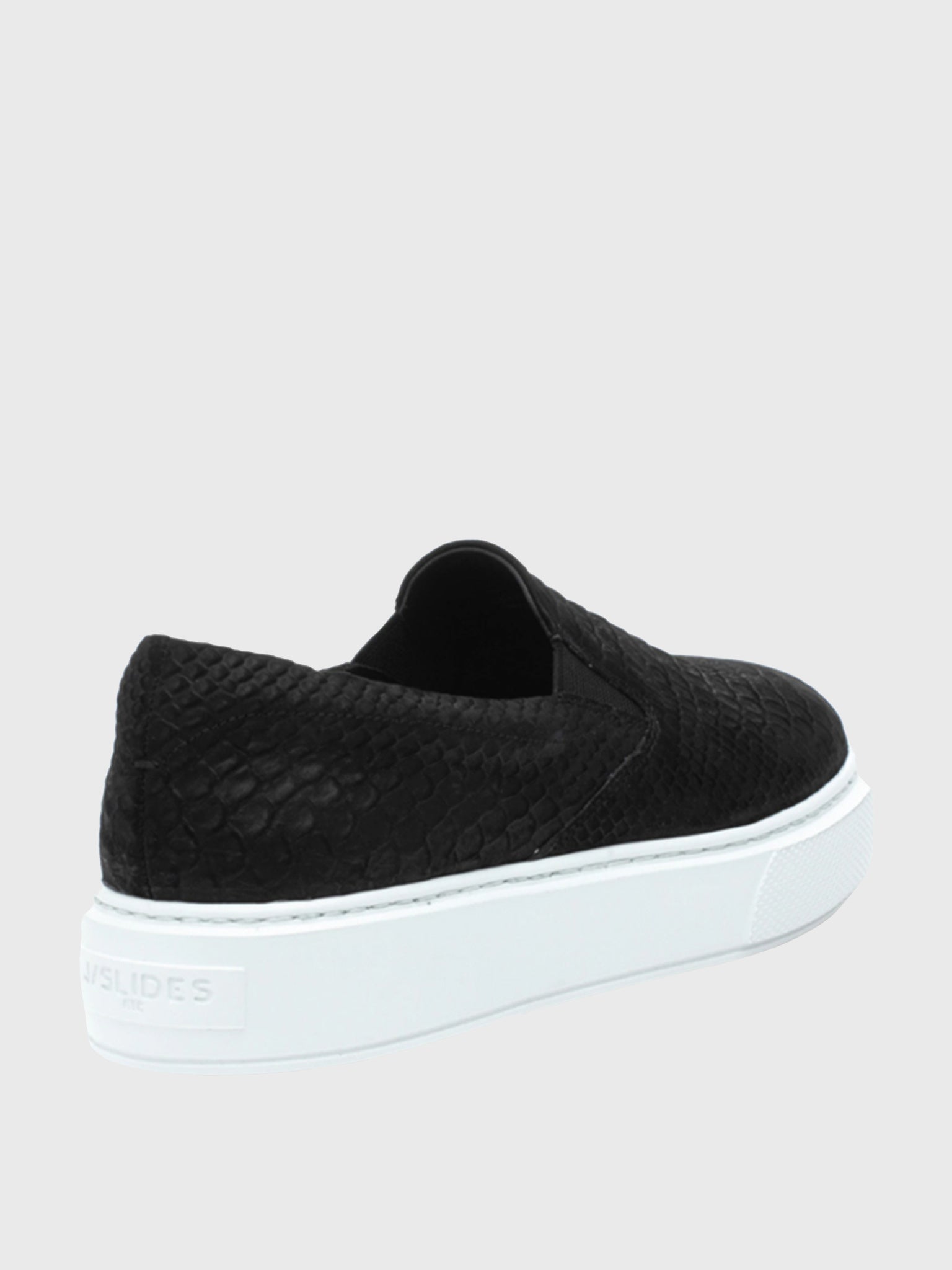 J/Slides Delia Black Embossed Sneaker