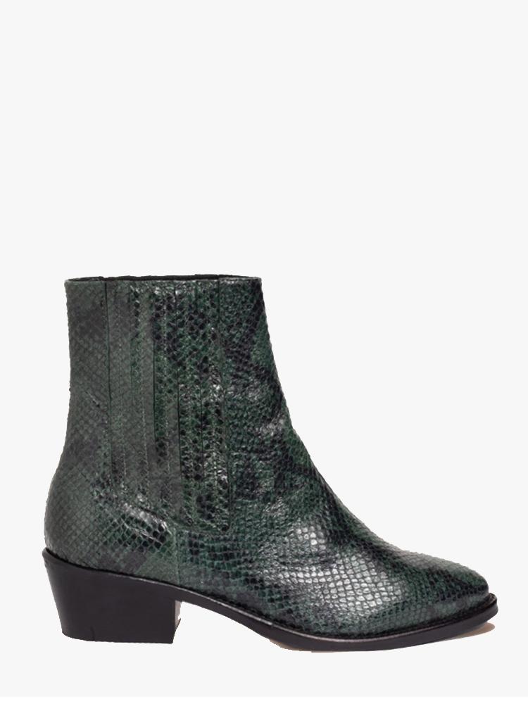 Anaki Paris Green Python Elizabeth Bootie