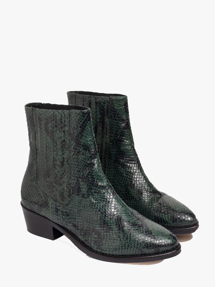 Anaki Paris Green Python Elizabeth Bootie
