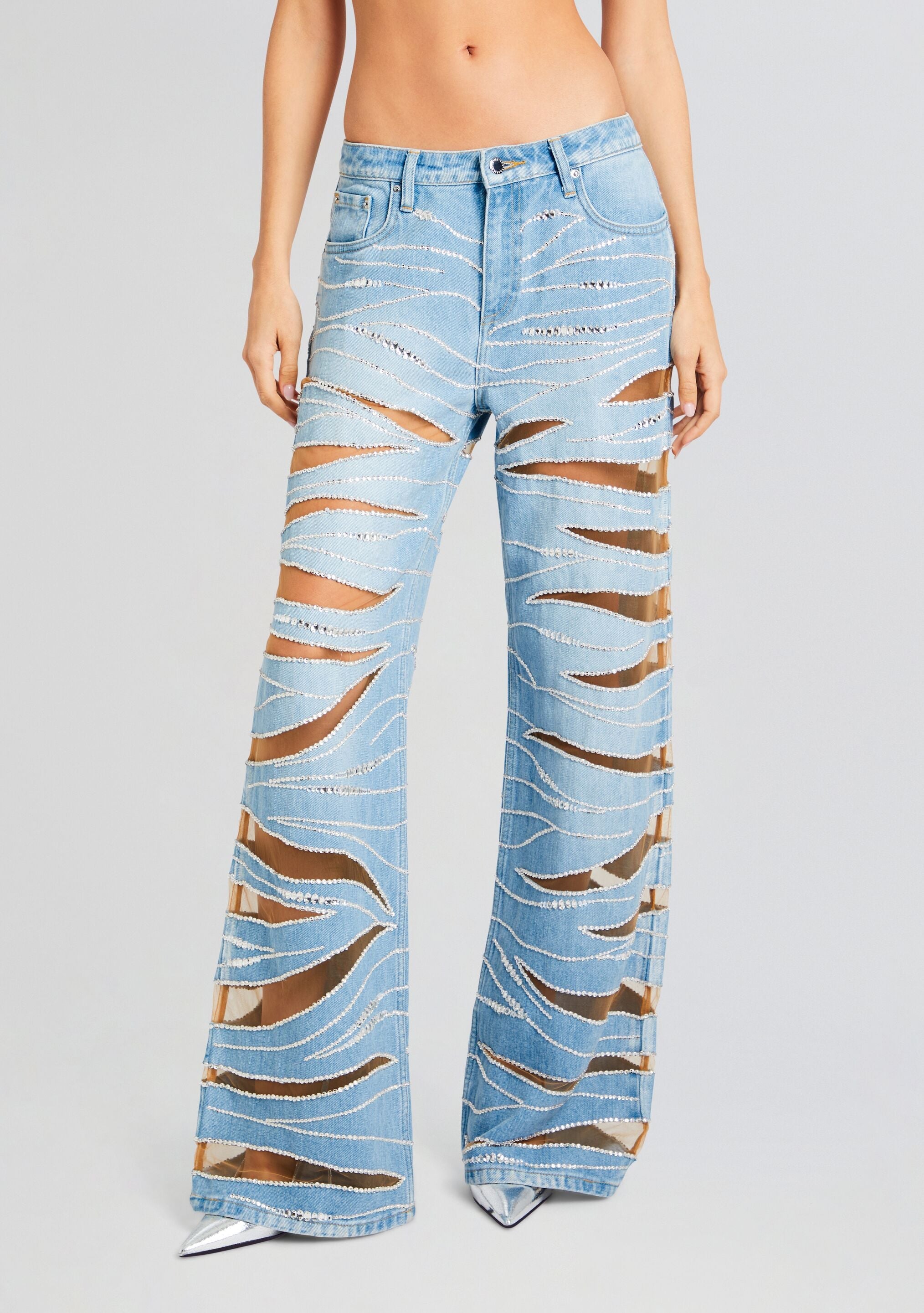 Renzo Embellished Denim Jean