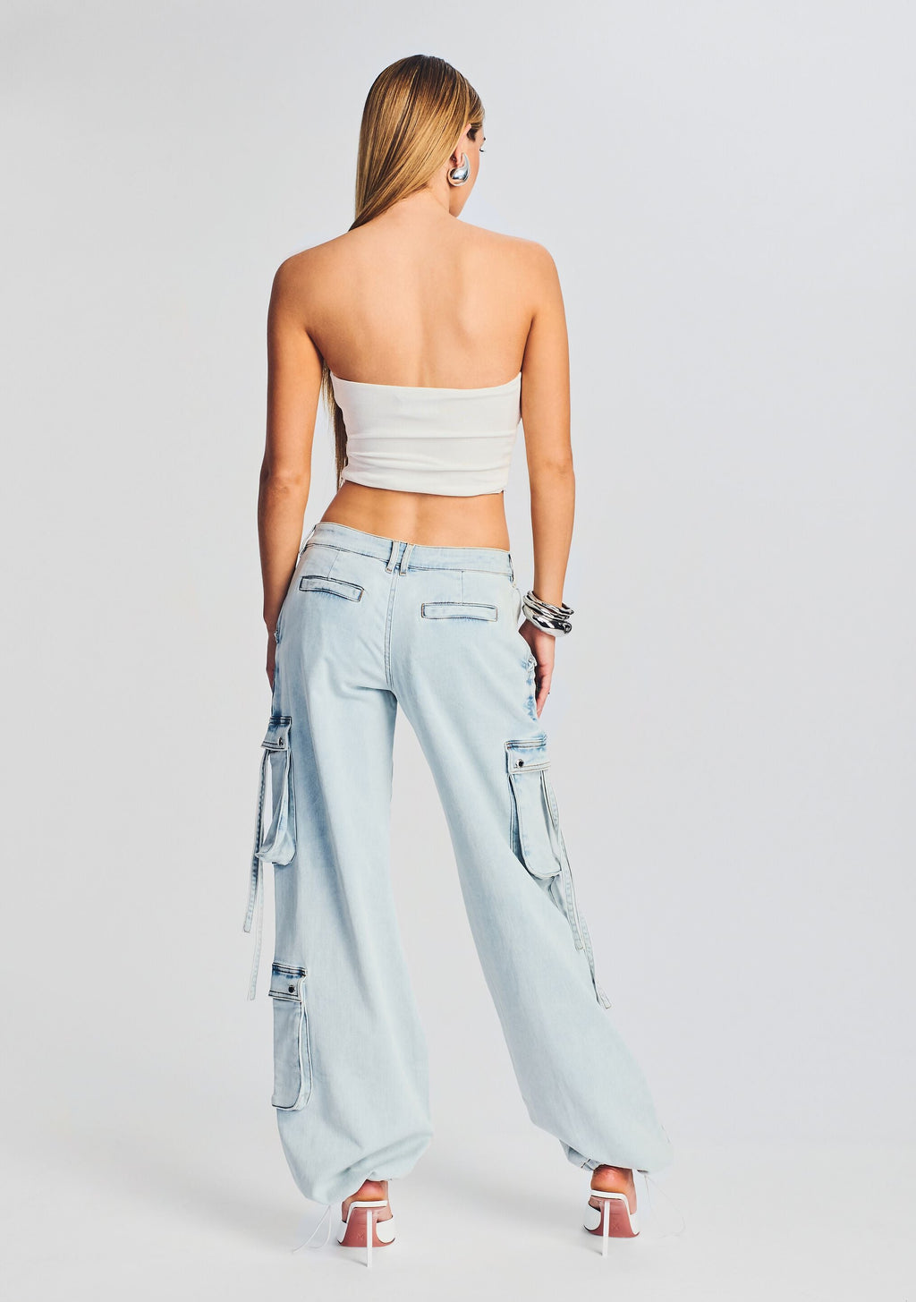 Samira Low Rise Cargo Jean