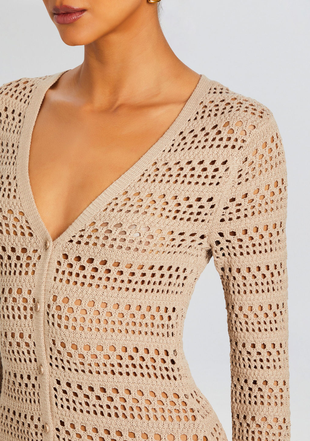 Dorothea Knit Crochet Cardigan