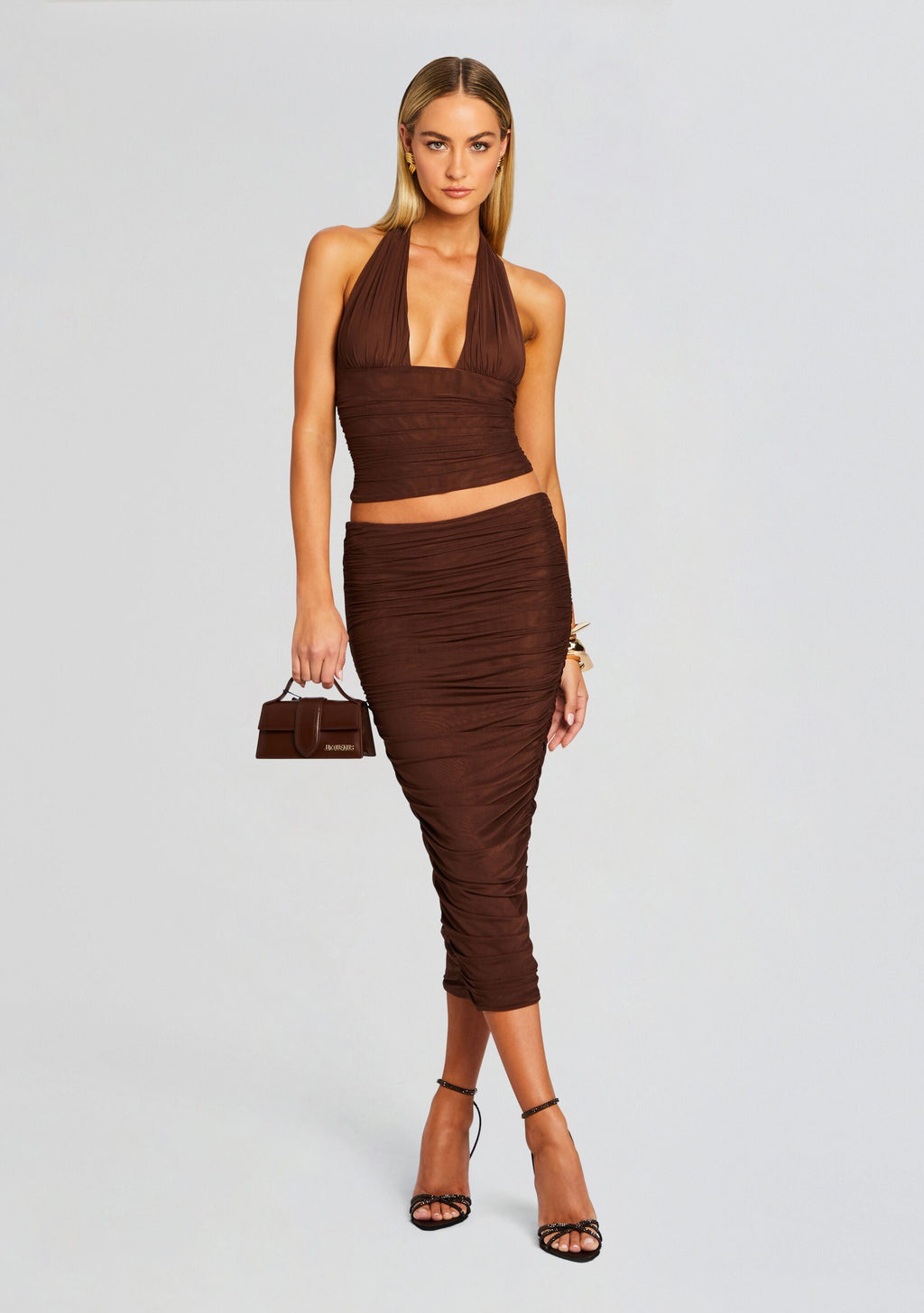 Pia Mesh Midi Skirt