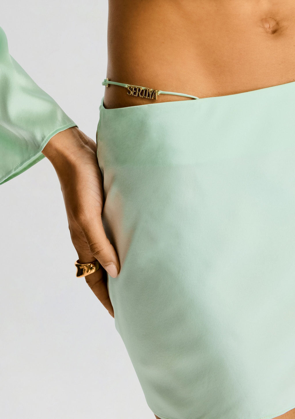 Sarra Silk Mini Skirt