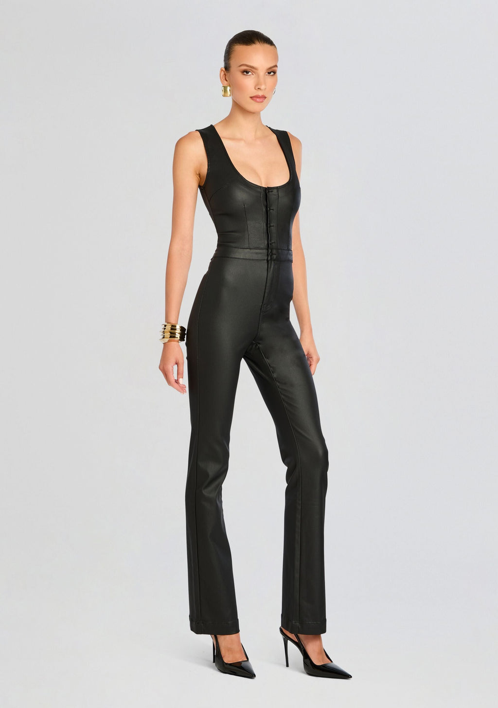 Mckinnon Coated Denim Jumpsuit