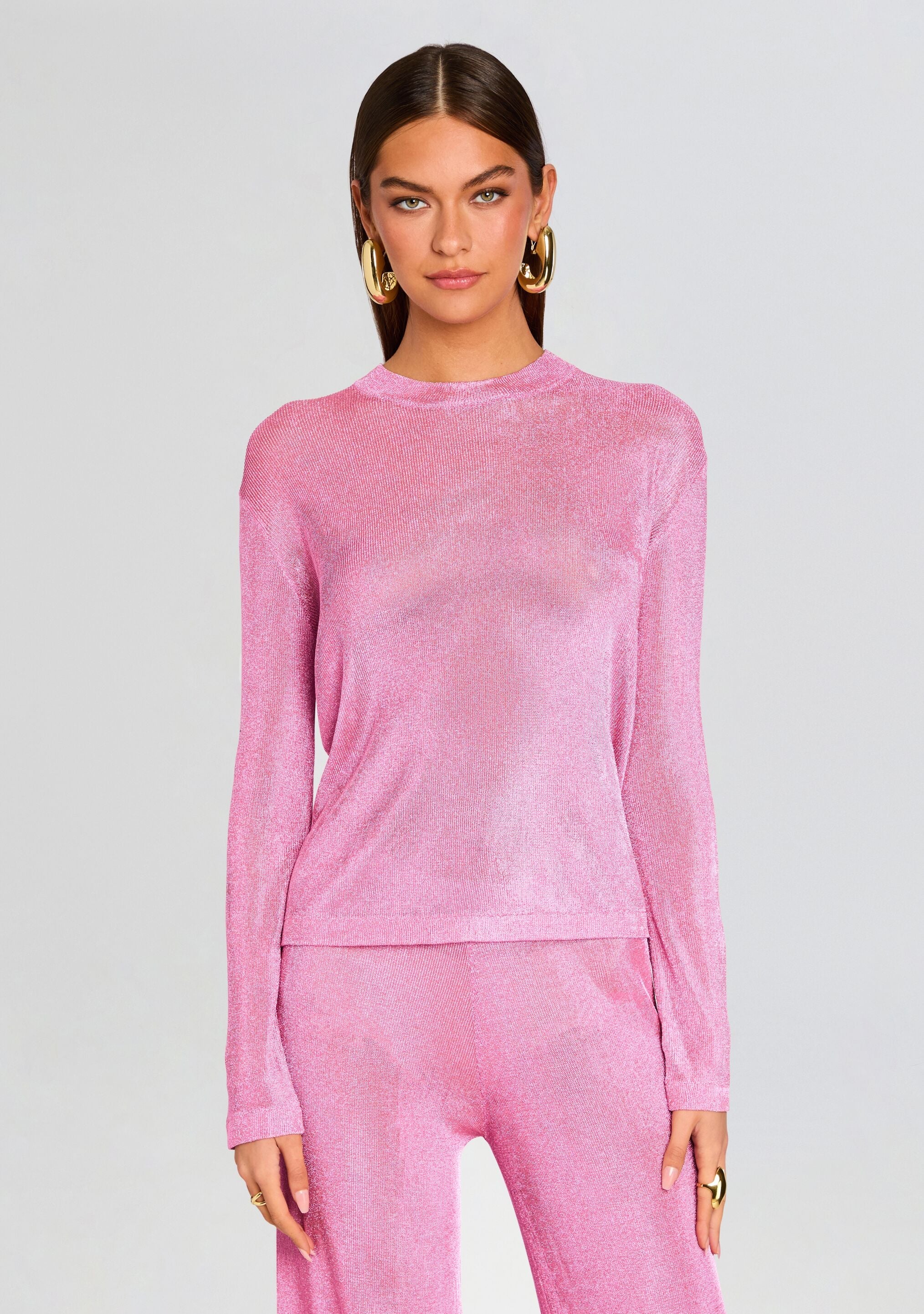 Hana Metallic Knit Top