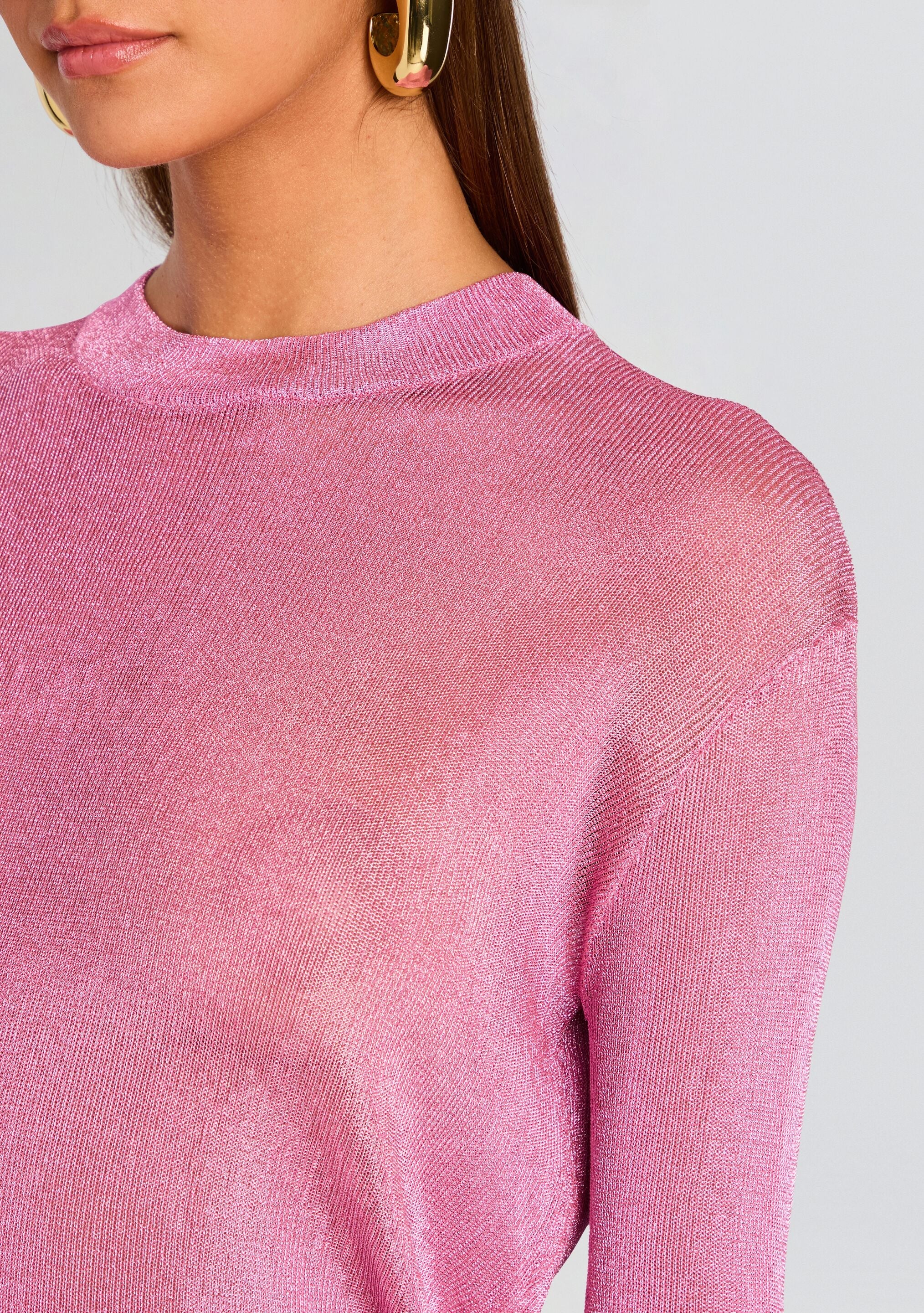 Hana Metallic Knit Top