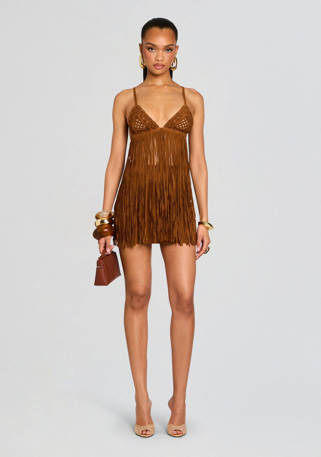 Jacinta Suede Fringe Bra