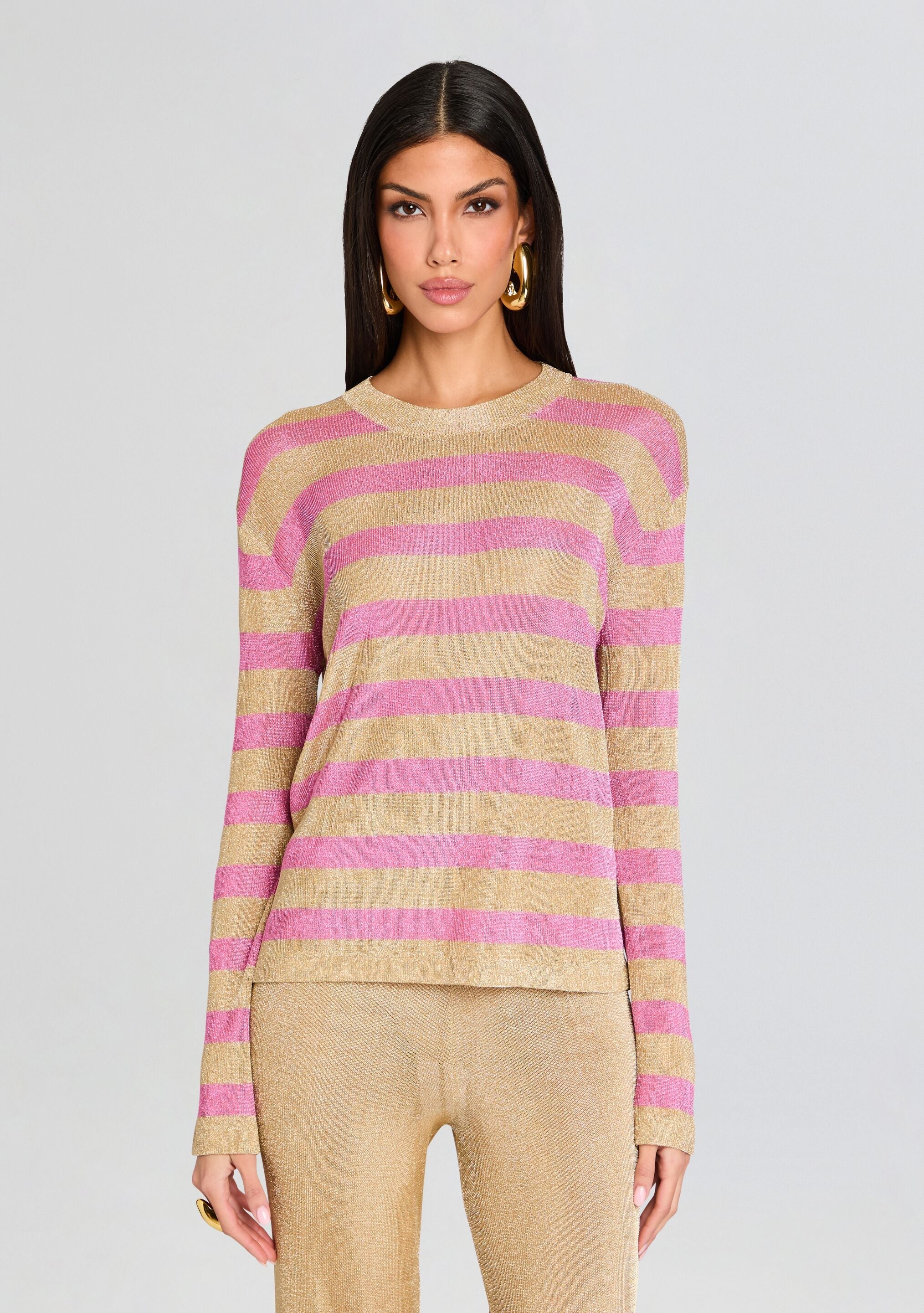 Hana Metallic Knit Top