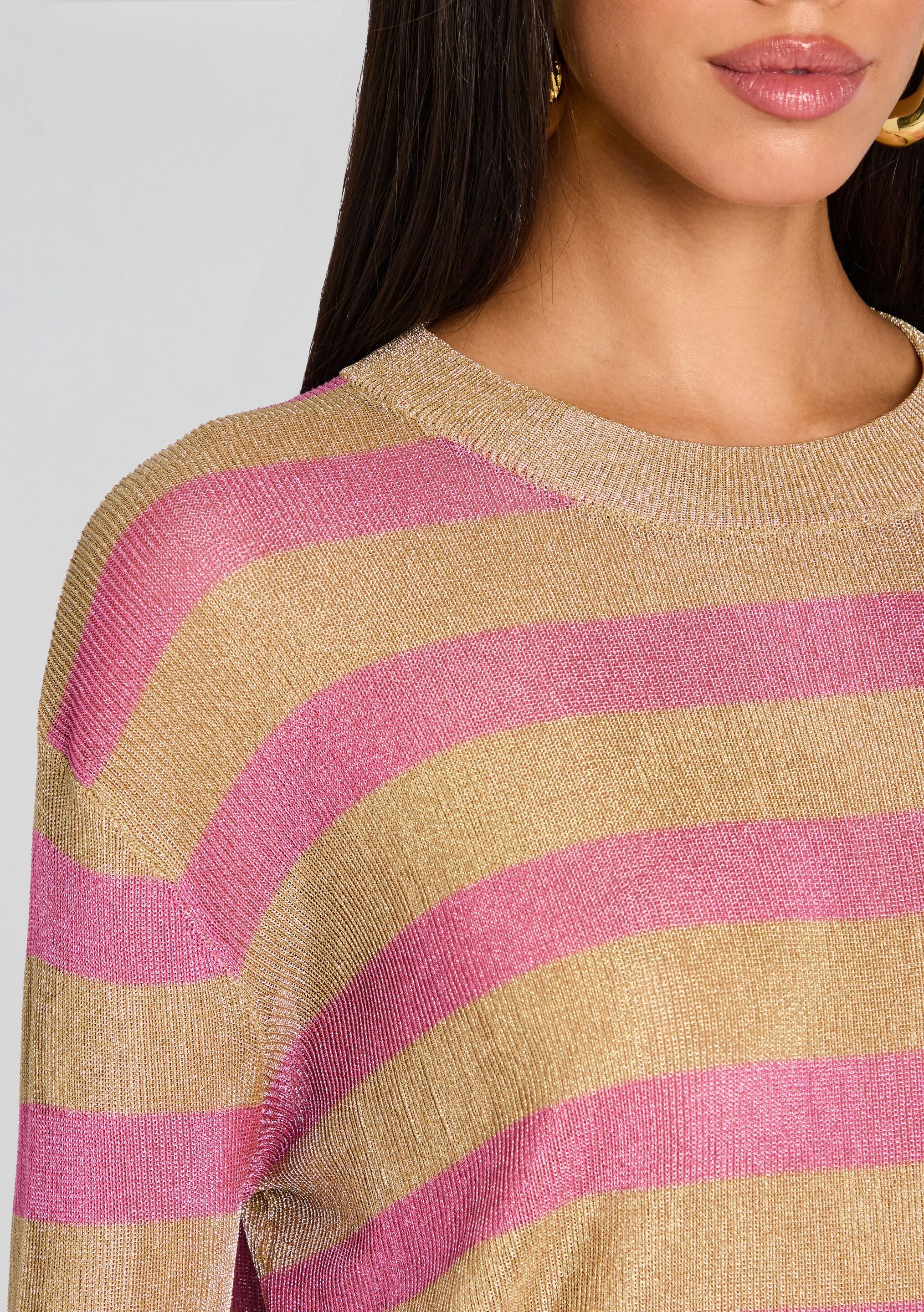 Hana Metallic Knit Top