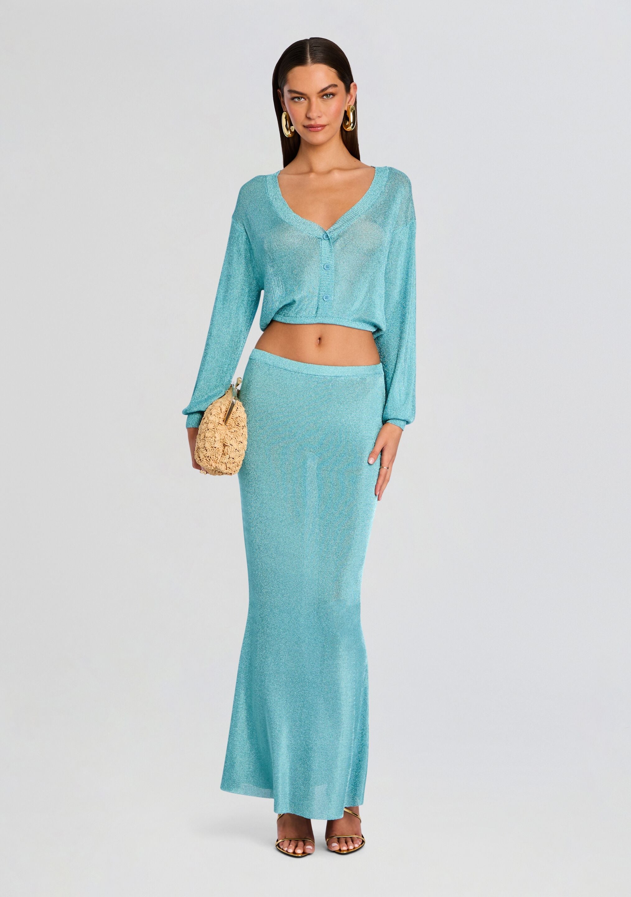 Moni Metallic Knit Cardigan