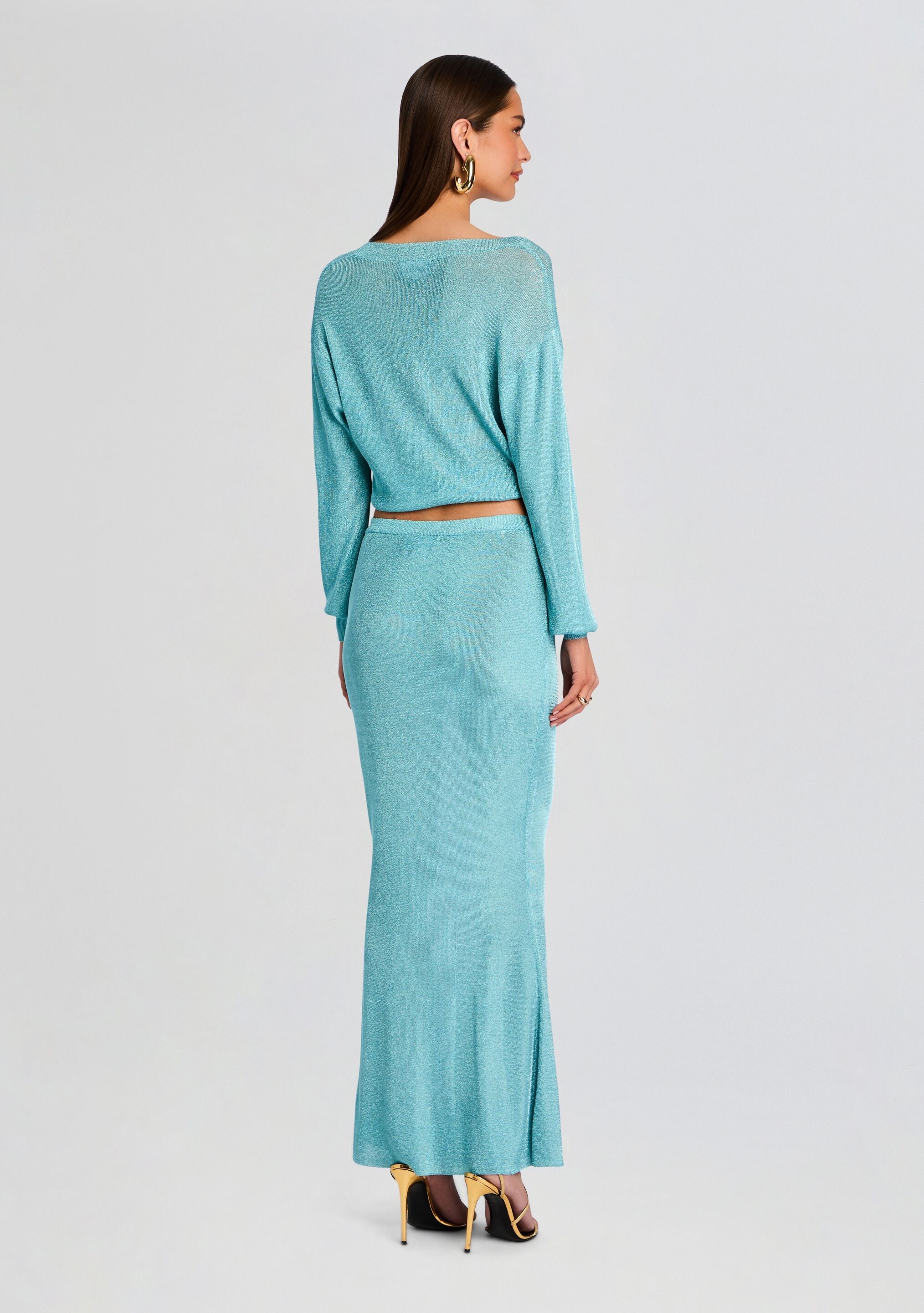 Moni Metallic Knit Cardigan