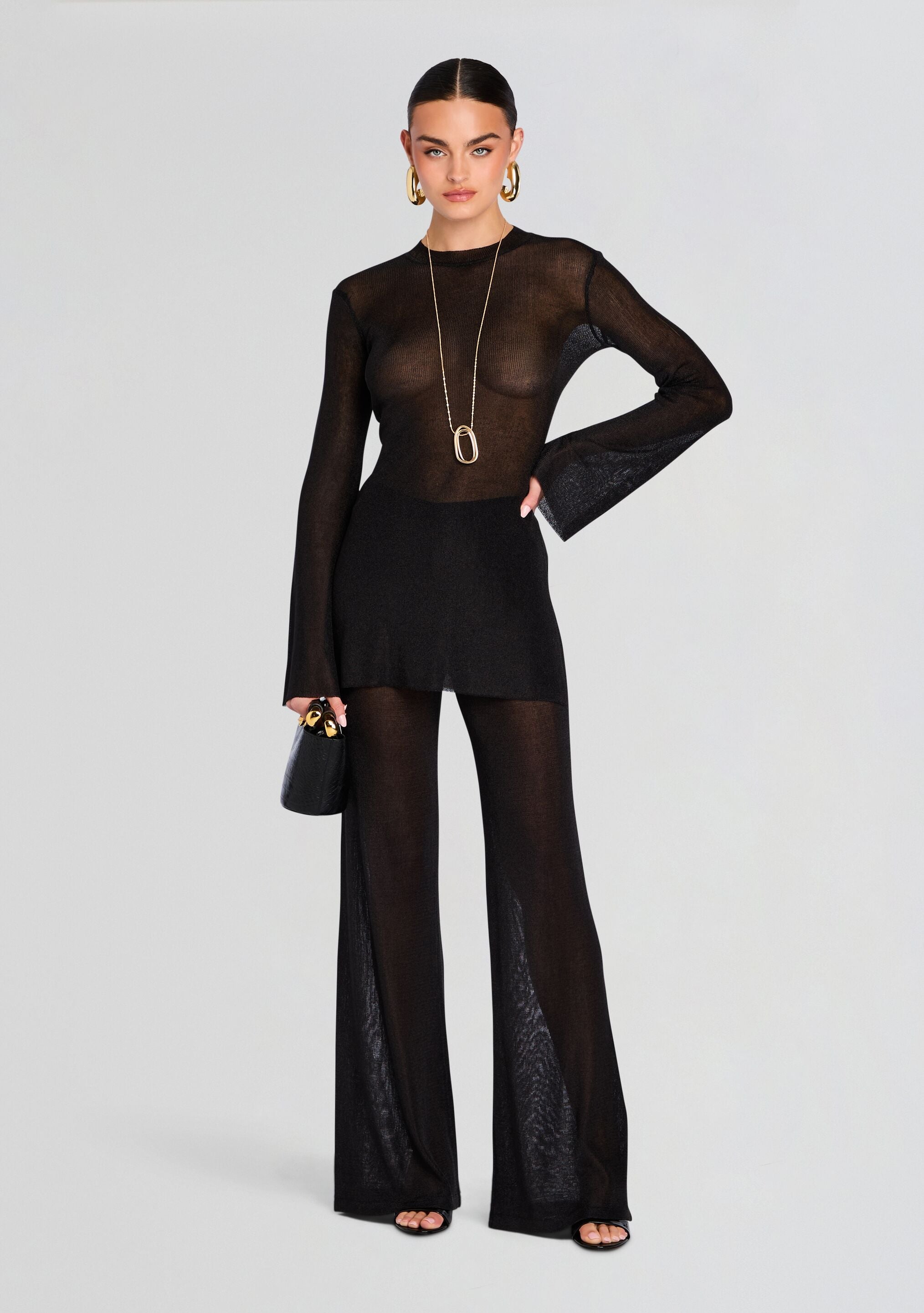 Ines Metallic Knit Top